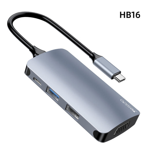 7 in 1 Type-C to USB External Hub | موزّع منافذ 7 في 1 من Type-C إلى USB