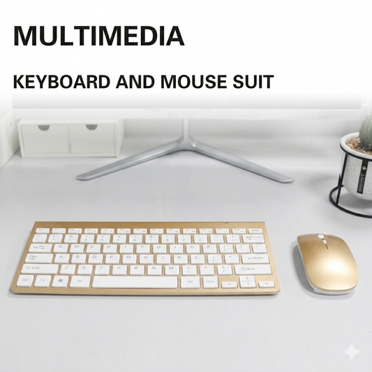 Ultra-Slim Wireless Keyboard & Mouse Combo | طقم لوحة مفاتيح وفأرة لاسلكية فائق النحافة
