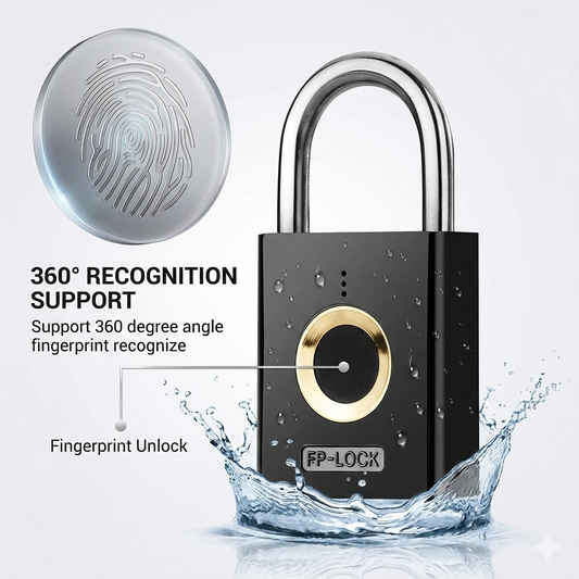 Golden Fox – Fingerprint Padlock | قفل ببصمة الإصبع من Golden Fox